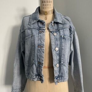 Zara Drop Shoulder Denim Jacket